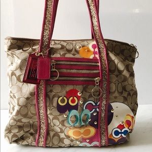 COLORFUL POPPY COACH PURSE